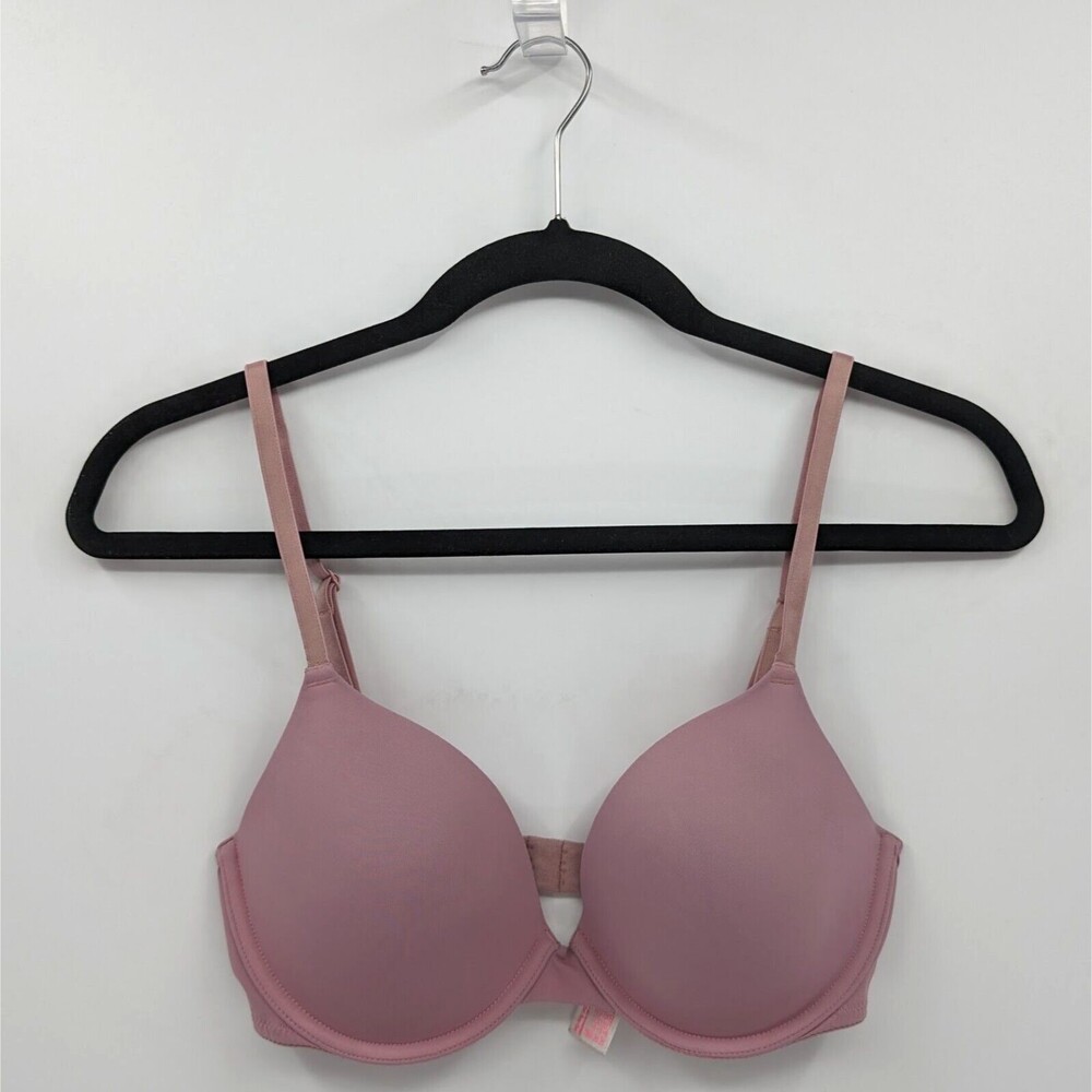 Victoria's Secret PINK Bra Women's 32D Mute Pink T-shirt Lightly Lined